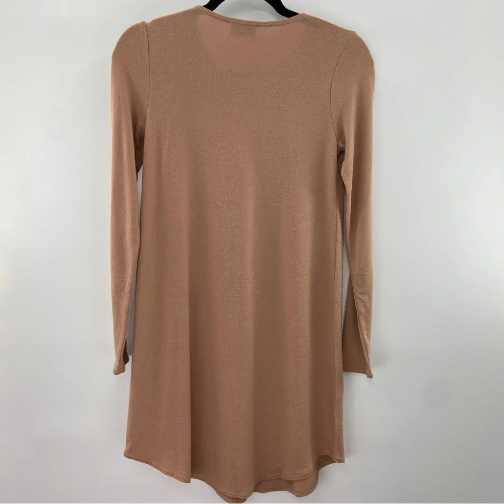 Aritzia Wilfred Free Neutral Tan Scoop Neck Lightweight Sweater Dress Size Small - Picture 5 of 8